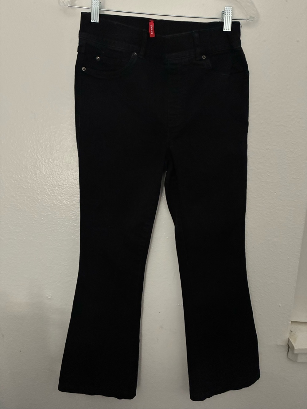 SPANX Black Flare Jeans with Subtle Bootcut